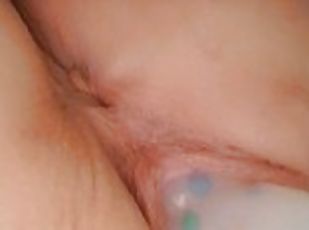masturbation, chatte-pussy, amateur, milf, belle-femme-ronde, horny, gode, solo, blanc, humide