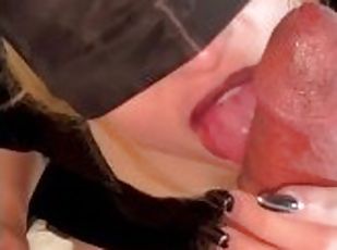 Fucked goth in the mouth teen 18 black lipstick