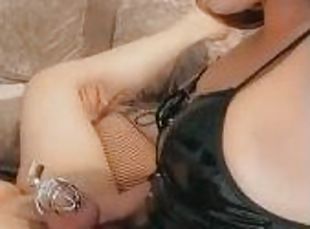 Pegging my caged bitch boi - check out my links for full video