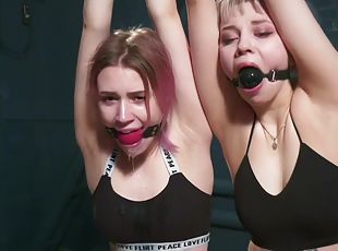 Russian Schoolgirls In A Warehouse
