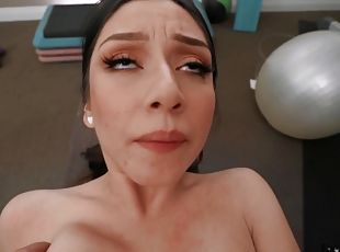 Latina naughty babe Camila Cano with appetizing buttocks in hot sex clip