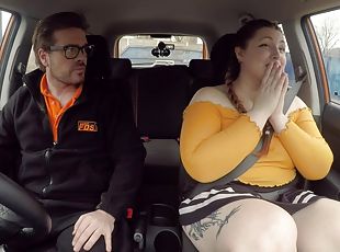 Cute BIG BEAUTIFUL WOMEN Crashes The Car For REAL