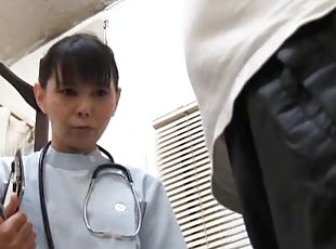 asiatique, infirmière, japonais, couple, naturel, kinky, uniformes, bite