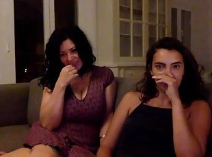 Hot latinas strip together on webcam