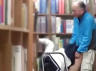 in the public library, everything is possible includes hard sex from behind