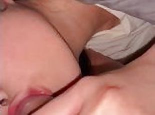 Asian teen lets her friend use her throat whenever he wants