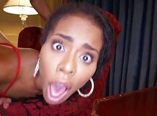 Ebony sensual babe thrilling porn video