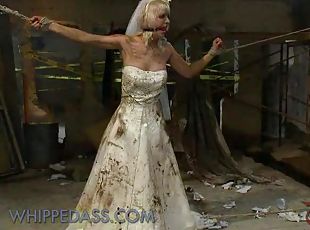 Annoying Blonde Bride Gets Tied Up and Spanked By Her Bridesmaids