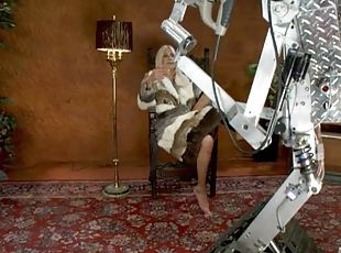Busty Blonde MILF Fucked By a Human-Shaped Machine