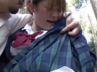 aA2302-A school girl who can't stand it on her way home from school and gets fucked by a park manager