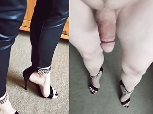 Sissy Heels And Cumshot