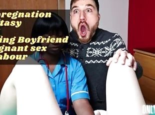 Impregnation fantasy - loving boyfriend sex and labour