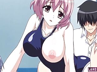 Two hentai girls in swimsuits
