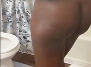 Black African girl takes white cock even after he nutted on her ass
