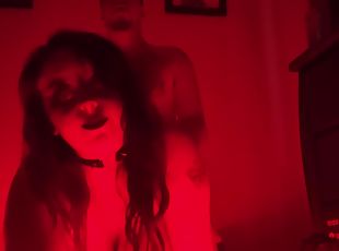 Lusty Married Couple Fuck In Seductive Red Lighting