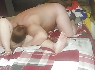 Huge cumshot on my tits and face!