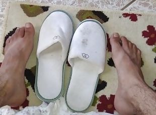 My new slipper worshiping My Foots, Gonna use it to cum later