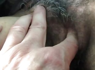 peluda, coño-pussy, esposa, con-los-dedos