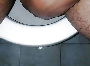 Bathroom morning sex pee XXX black cock