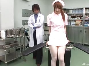 Slutty nurse in soft pantyhose fucked by a doctor