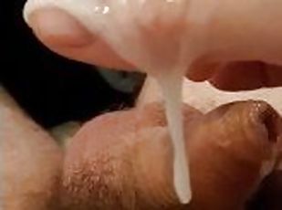 Eat It, Sticky Cum, Thick cum, Sperm, hyperspermia. First vid, comment for more...