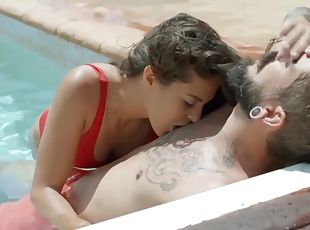 Spanish Lifeguard Beauty Saves A Guy From The Pool With Carolina Abril