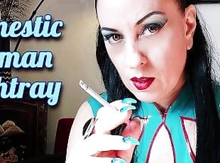 Domestic Human Ashtray - Lady Bellatrix smoking fetish Femdom pov (teaser)