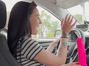Gianna Ivy moans while getting fucked in the back of a car