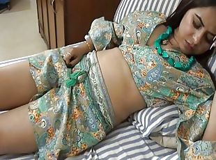Unsatisfied wife called a boy and made a superb fucking session, full Hindi audio, Tina is there