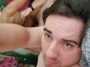 Interracial Gay Blow Job Face / Skull / Throat Fuck as Cuckold Husband Watches & Films, For You All!