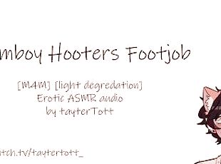 Femboy Hooters Footjob  [yaoi asmr] [m4m] Erotic ASMR Audio