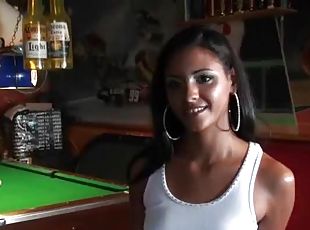 Sexy Barmaid Jasmine Rios Gets Her Latin Pussy Drilled