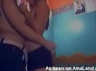 Hot topless lesbian couple are making out with each other
