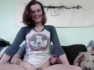 nerd girl first time webcam