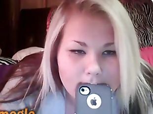Omegle with chubby blonde