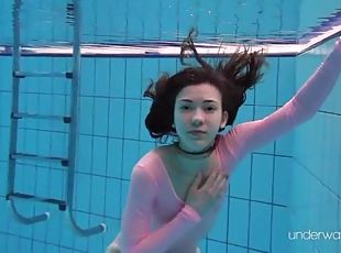 teenager, fleksibel, undervands
