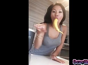 asiatique, gros-nichons, masturbation, orgasme, amateur, babes, milf, horny, solo, banane