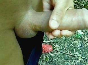 real amateur - close up look at dick, urethral meatus and balls