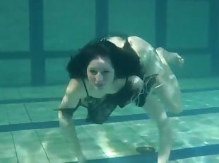 russisk, amatør, teenager, strand, pool, undervands