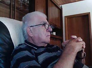P3-Grandpa shows his cock