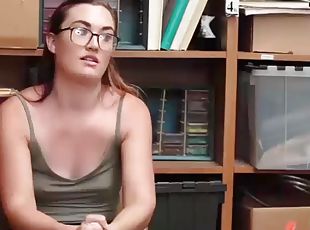 Nerdy teen thief kat monroe spreads her pussy to avoid jail time