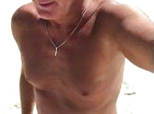UltimateSlut Christophe Walks Nude on Public Beach