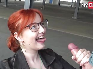 Horny amateur Iva_Sonnenschein sucks dick in a parking lot