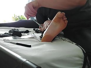 Tickle Torture For Scarlett - Tickle Toy Testing From The Foot Fetish Store (sextoy Testing)