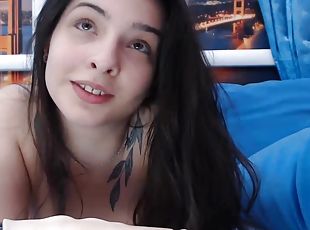 masturbation, jouet, horny, webcam, solo, brunette