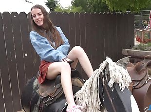 Amateur video of Sia Wood teasing and posing outdoors and in the car
