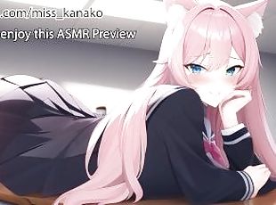 [ASMR Audio & Video] Catgirl Student needs help studying she repays you!