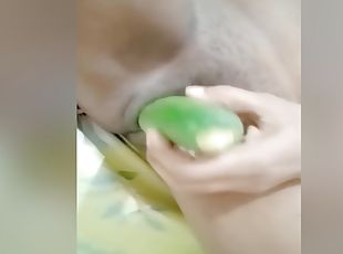 Tamil Hot Bhabhi Sex With Green Cucumber - Huge Cum Out