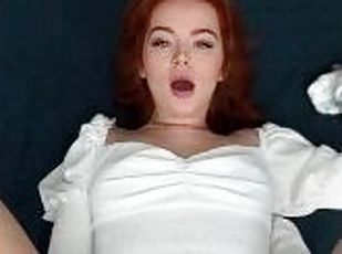 The slutty redheaded girl wants to be fucked by her daddy so badly