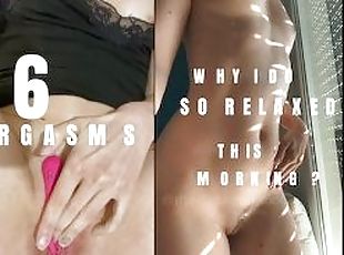 masturbation, orgasm, fitta-pussy, kvinnligt-sprut, leksak, avrunkning, creampie, italiensk, vagina